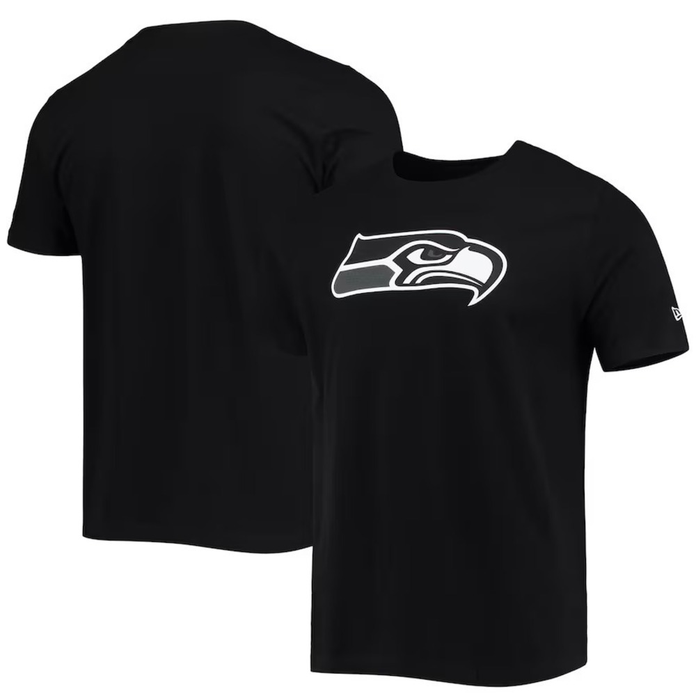 Men_s Seattle Seahawks New Era Black Team Logo  T-shirt